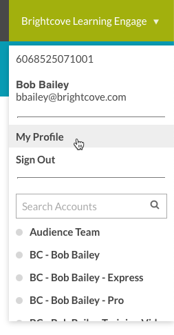Profile information link